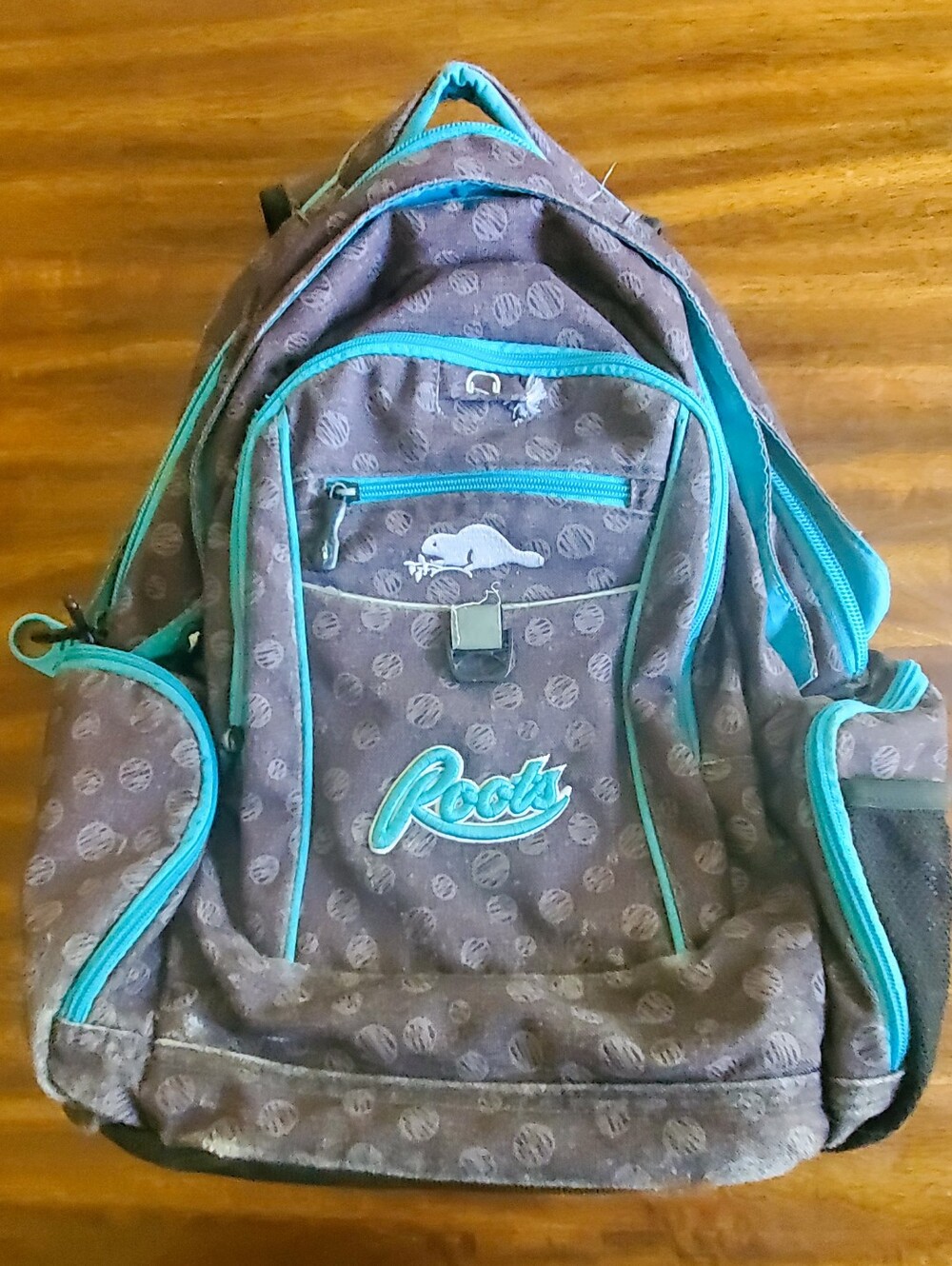 NEED TO SELL... Roots Gray and Blue Backpack